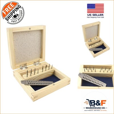 15-Piece Compact Tap and Die Set in Durable Wooden Box - Ideal for Professionals