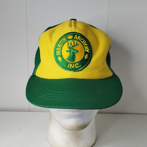 Martin Archery Inc Patch Logo Hat Snapback Vintage Bow Deer Hunting Recurve VTG