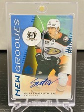 2024-25 Upper Deck SP Game Used New Grooves Cutter Gauthier Blue Auto Rookie