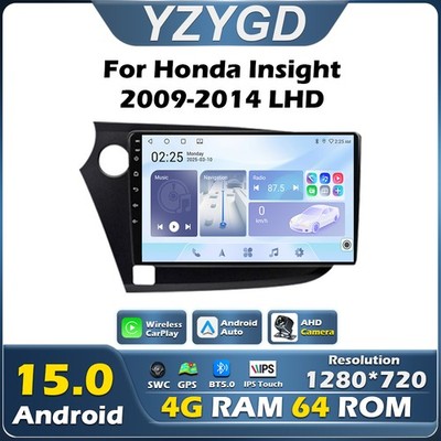 For Honda Insight 2009-2014 LHD CarPlay Android Auto GPS Navigation Video Player