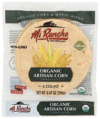 Mi Rancho Organic Artisan Corn Tortillas 6 Count Ct