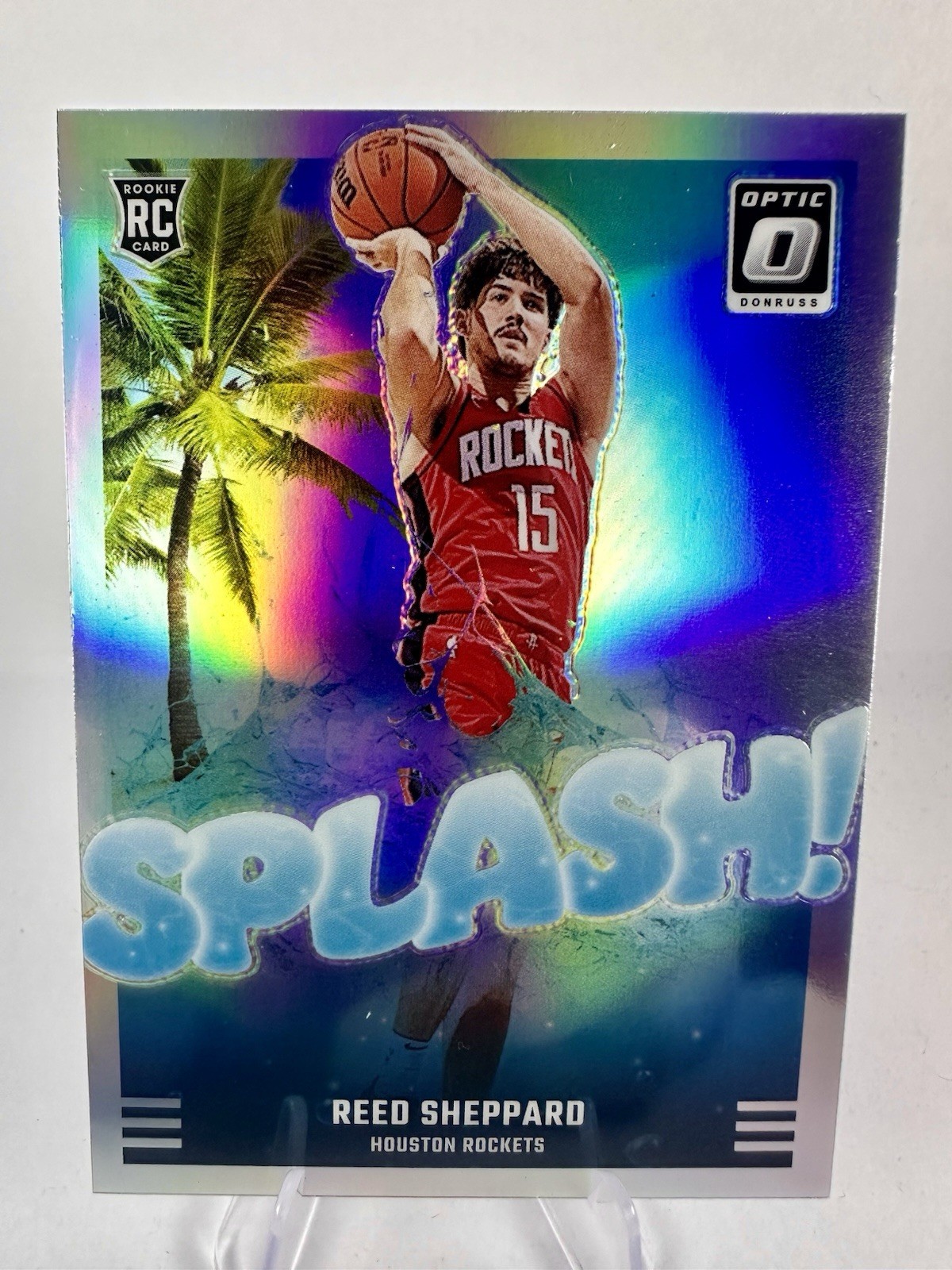 2024-25 Panini Donruss Optic - Splash! Reed Sheppard #13 Holo Prizm (RC)