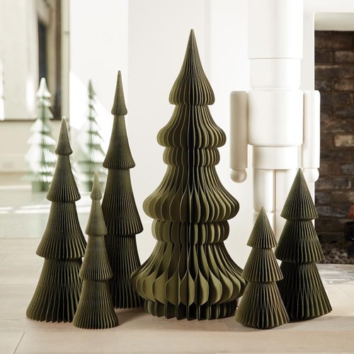 Honeycomb Paper Christmas Trees - 3D Foldable Fir Tree Holiday Centerpiece, 3... - Picture 5 of 5