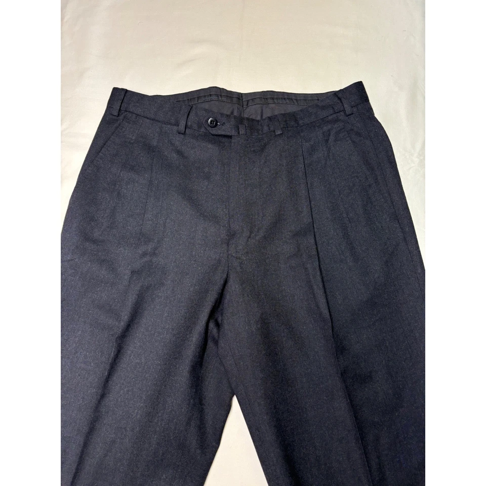 Ermenegildo Zegna Wool Trousers Mens 34x30 Pleated Dress Pants Tailored Fit - Image 2 of 4