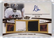 2012 Topps Prime Level V Auto Relics Copper 46/50 Chris Rainey #PV-CRA Auto ow3