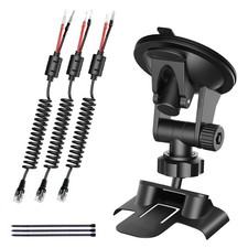 Radar Detector Mount, Suction Cup Bracket Rearview blak
