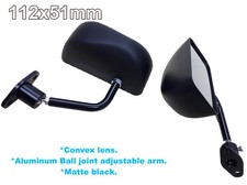 F3 Style Black Aluminum Plastic Racing Mirrors Convex Lens Custom Universal Fit F3 Style Black Aluminum Plastic Racing Mirrors Convex Lens Custom Universal Fit