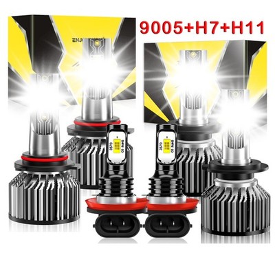 For Subaru Legacy 2010-2014 6500K LED Headlight High/Low + Fog Light Bulbs kit