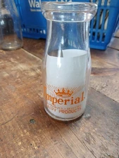  IMPERIAL DAIRY PRODUCTS  HALF PINT MILK BOTTLE