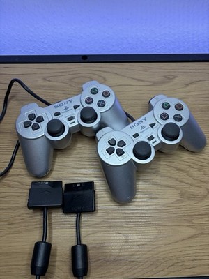 Original Sony PlayStation 2 DualShock 2 Controller Silber - Voll funktionsfähig
