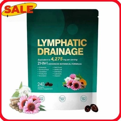 Lymphatic Drainage Supplements, 240 Softgels, 4275mg Lymph System Support &
