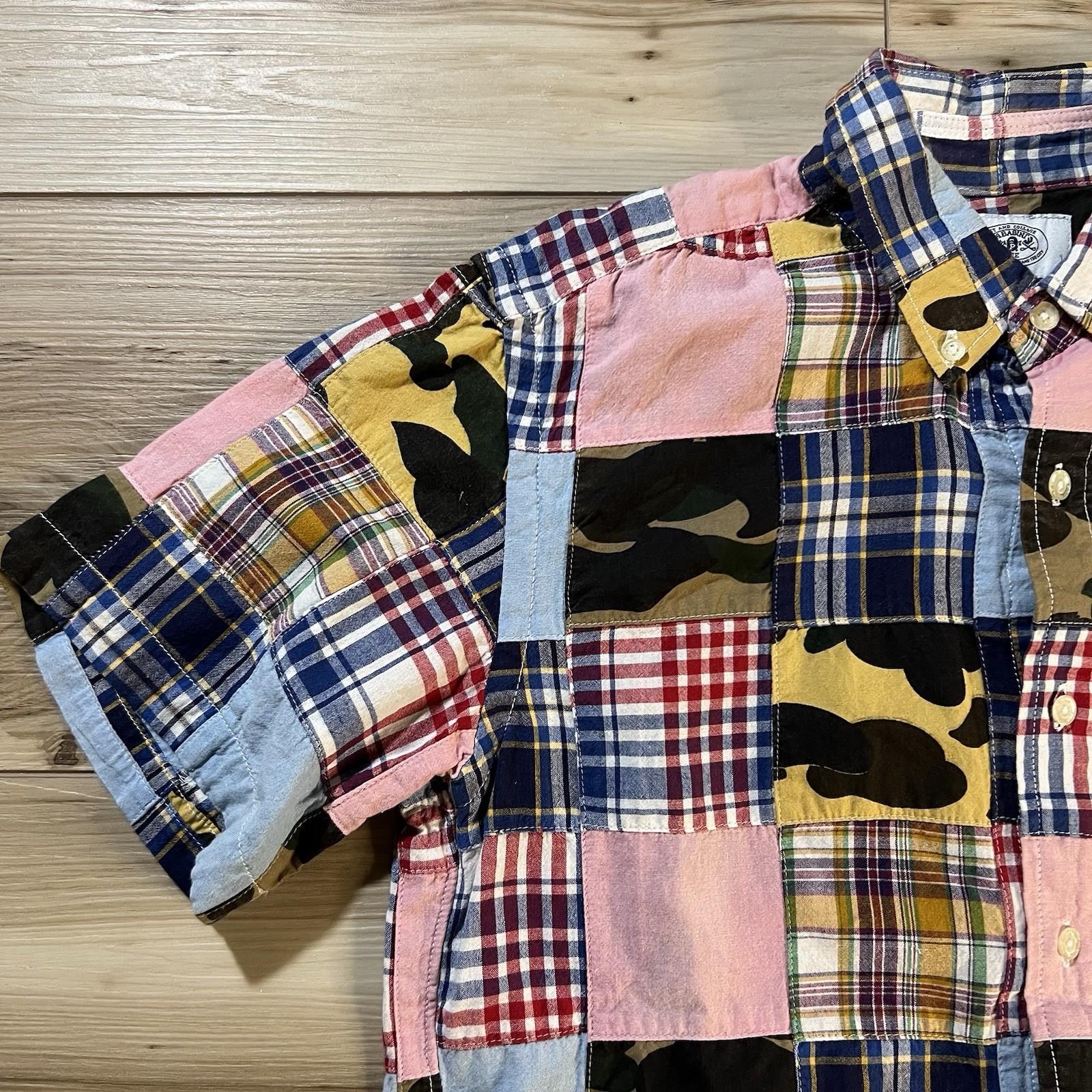 BAPE Camo Patchwork Short Sleeve Button Down Shir… - image 3