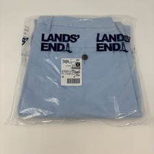 NWT Lands End Men  s Light Blue Chino Pants Straight Leg 36