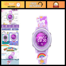 3D Cartoon Waterproof Kids' Watches with Alarm - Fun Gifts for Girls 3-12