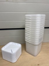 5 Liter Standard Leereimer 14 Stück mit Deckel viereckig Kunststoff