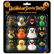 Halloween Ducks, 12 Figurines For Indoor Halloween Decorations