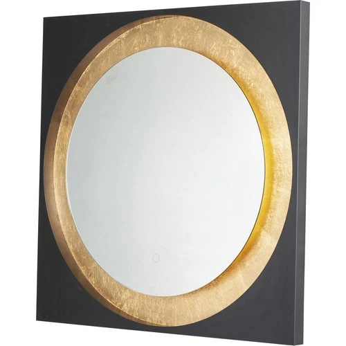 ET2 Contemporary Lighting E42040-GLBK Floating Wall Mirror Gold Leaf and Black - Picture 1 of 7