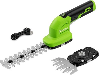 2 in 1 Hedge Trimmer Cordless 7.2V Electric Grass Cutter Hedge Shears Handheld