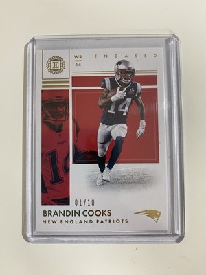 2017 Panini Encased Football 1/10 Brandin Cooks New England Patriots 