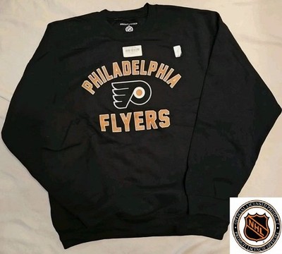 NHL Philadelphia Flyers Men s Size XL Wright & Ditson Black Logo Sweatshirt NWT