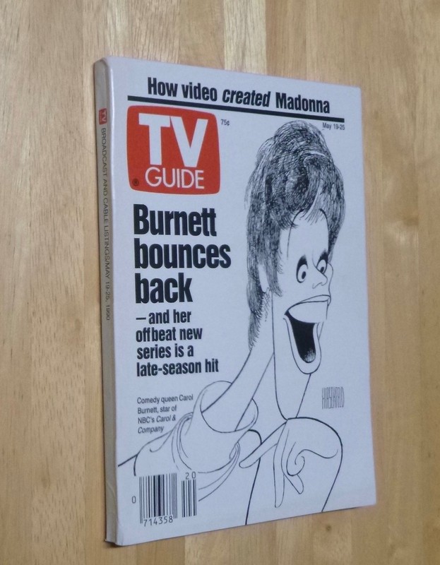 TV Guide May 19-25  1990 Carol Burnett Carol & Company  Charlotte, NC