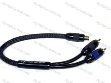 Sky High Car Audio PREMIUM RCA Splitter 1 Female 2 Male 1F2M Cable Braided