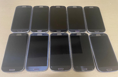 LOT OF 10 Samsung Galaxy S3 Blue/Black GSM Unlocked