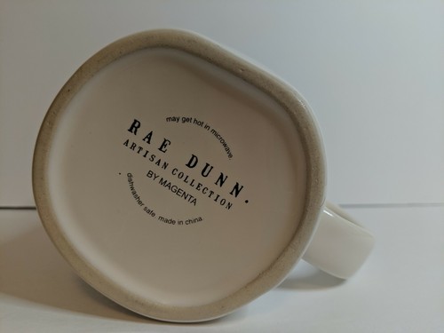 Tazza da caffè Rae Dunn "Jet Set" collezione artigianale magenta avorio teal viaggio - Foto 6 di 7