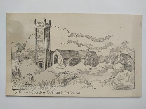 The Second Church of St. Piran in The Sands Cornwall Vintage Picture Postcard