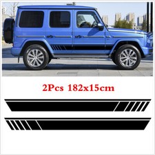 1Pair Car Side Body Racing Striped Graphics Door Waist Line Decals Vinyl Sticker