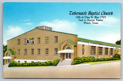 Waco, Texas - TX, Tabernacle Baptist Church, Vintage Postcard