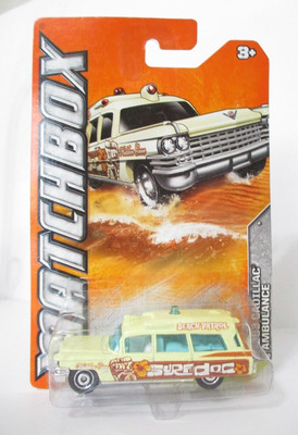 Matchbox 1-120 series #11  1963 Cadillac Ambulance  Surf Dog 1/64 Scale Diecast