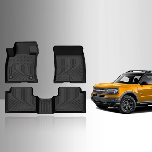 Fit 2021 2022 2023 2024 Ford Bronco Sport Floor Mats All Weather 3D TPE