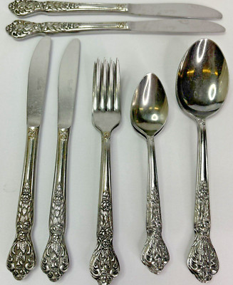 Versailles Stainless Silverware 14 Pieces Roses Forks Spoons Knives Japan