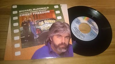 7'' OST Michael McDonald - Running Scared : Sweet Freedom MCA -cut out-
