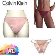 NWT Calvin Klein Womens XL Sheer Marquisette High-Leg Tanga Underwear QF6730