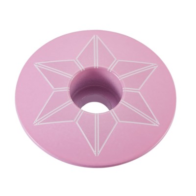 Supacaz Star Capz Top Cap - 1-1/8'' - Pulverbeschichtet - Giro Pink