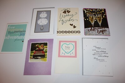 Lot of 14 AG & Recycled Greetings Wedding Greeting Cards 7 different styles