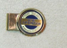 Vintage W.W. GRAINGER - Money Clip - Advertising - Minneapolis, MN - "HIT" USA