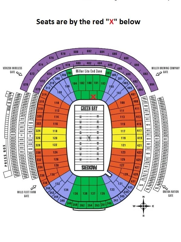 2 boletos de Green Bay Packers vs. Minnesota Vikings - Lambeau Leap Zone Foto 2 de 4