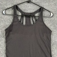 ASICS Tank Top Womens Medium Black Ribbed Sle...