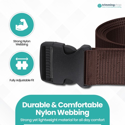 Fashion Canvas Webbing Belt Regular Size Black Quick Release Buckle Army Belts - Picture 67 of 88