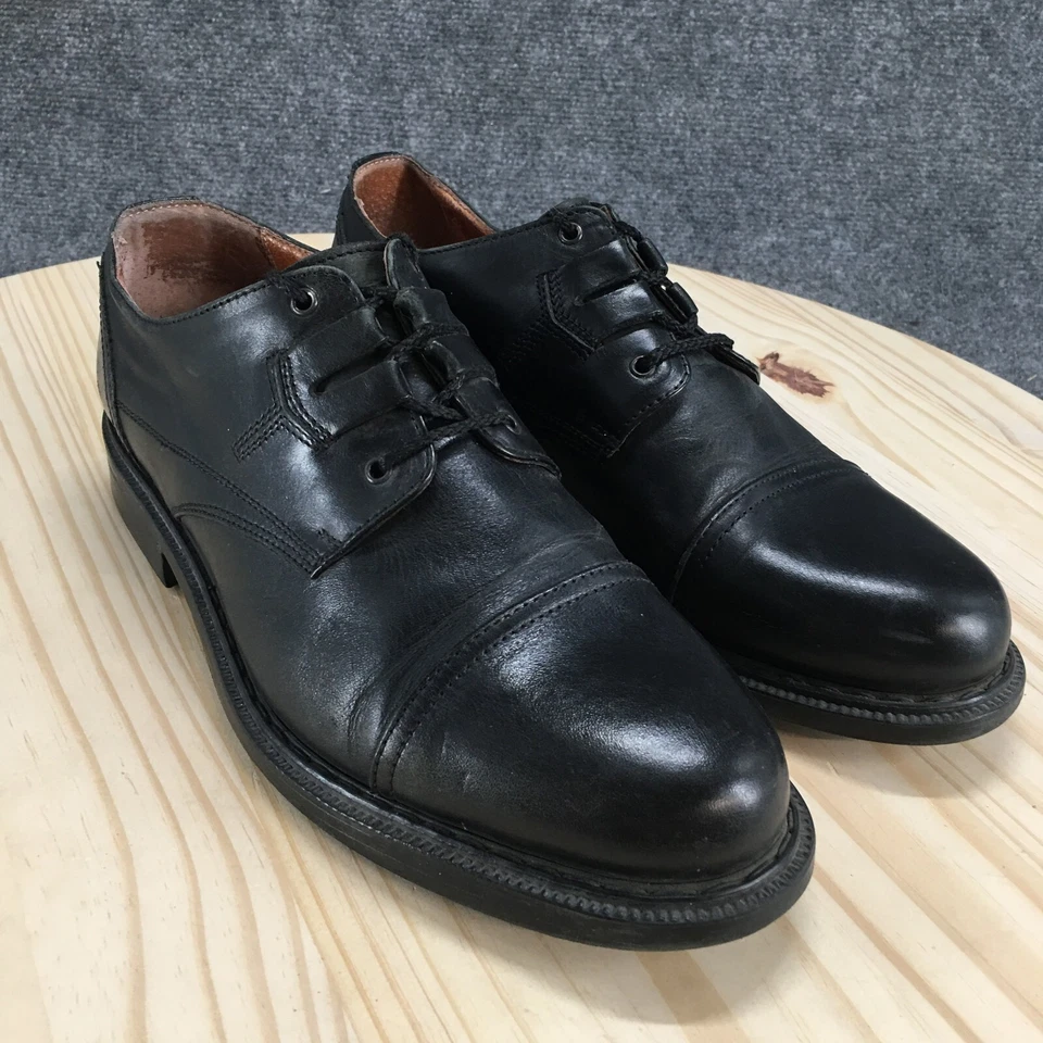 Zapatos de vestir Bacco Bucci para hombre 8,5 Oxford negros con cordones puntera cómoda informal Foto 3 de 4