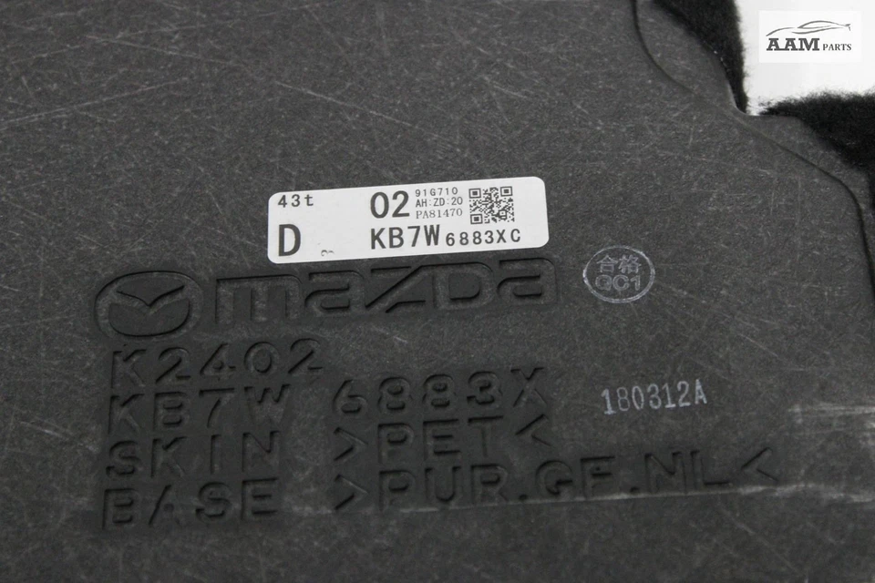 Mazda CX-5 2017-2021 maletero trasero carga piso alfombra tapicería OEM Foto 4 de 4