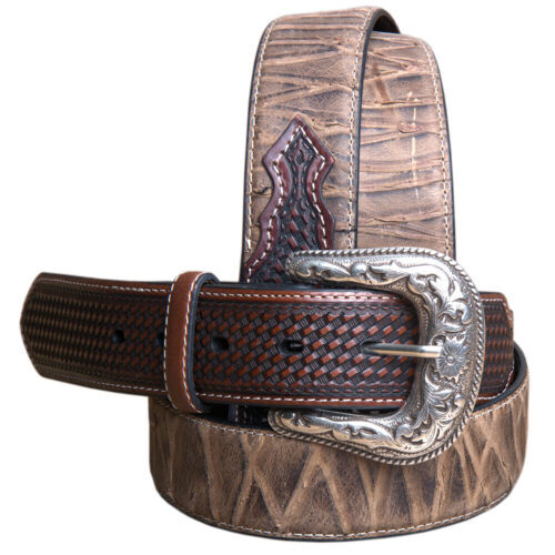 John Barritt Handmade Italian Brown Genuine‎ Leather Woven Braided Belt Sz L John Barritt Handmade Italian‎ Brown Genuine Leather Woven  main image 2