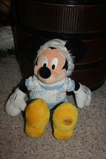 Disney 17" Mickey Mouse White Snowflake Blue Sweater Winter Plush Snow  AA2