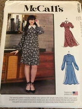 🌻 McCALL'S #R11233 - LADIES (3 STYLE) DRESS w/Peter Pan COLLAR PATTERN 6-14 FF