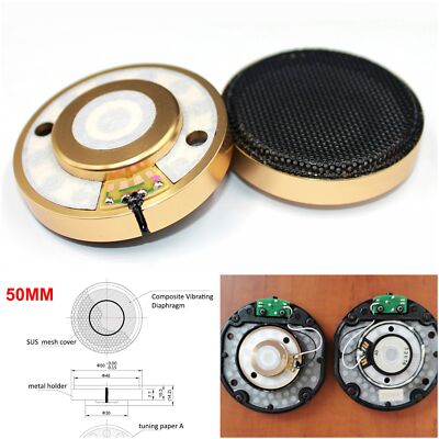 HiFi 50mm Headphone Driver For Denon AH D1200 D1100 D600 D400 High-End Speaker