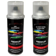 Base Coat and Clear Coat 12 oz Spray Paint For Jeep Chrysler Deep Cherry Red PRP