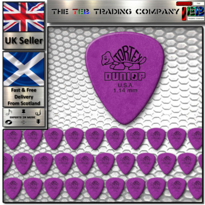 Dunlop Tortex Standard Gitarren-Plektren - lila 1,14 mm - 1,2,3,6,12,20 - UK-Verkäufer